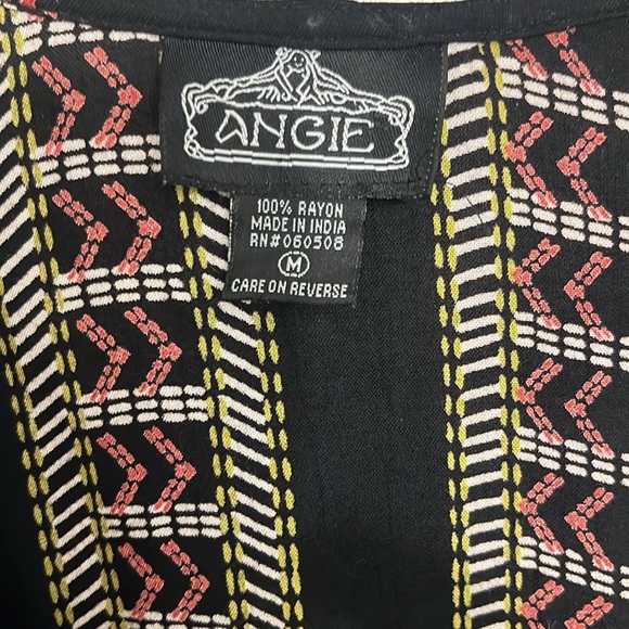 Angie black Floral Kimono duster wrap M Medium - Picture 2 of 5